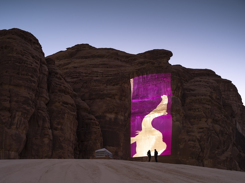 Wael Shawky, Dictums: Manqia II, installation view at Desert X AlUla, photo Lance Gerber, courtesy the artist, RCU and Desert X